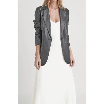 Velez Leather Astromelia Blazer For Women With A Straight Silhouette