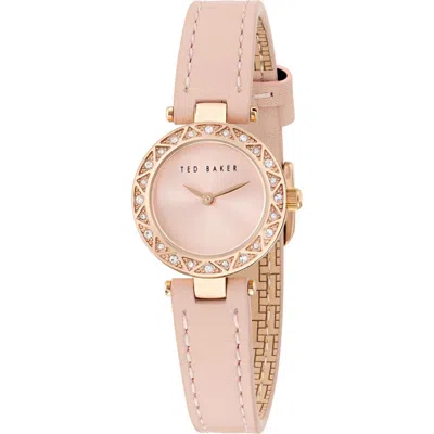 Ted Baker Jolyye Leather Strap Watch, 24mm