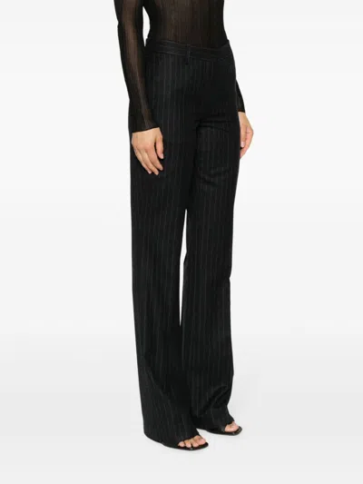 Dries Van Noten Women Pinstripped Wool Trousers