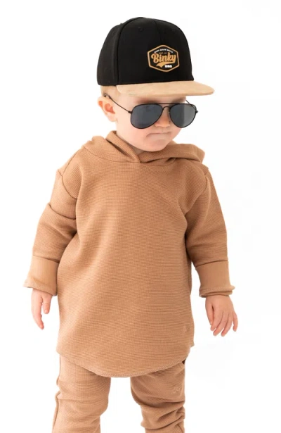 Laree + Co Waffle Knit Hooded Pullover