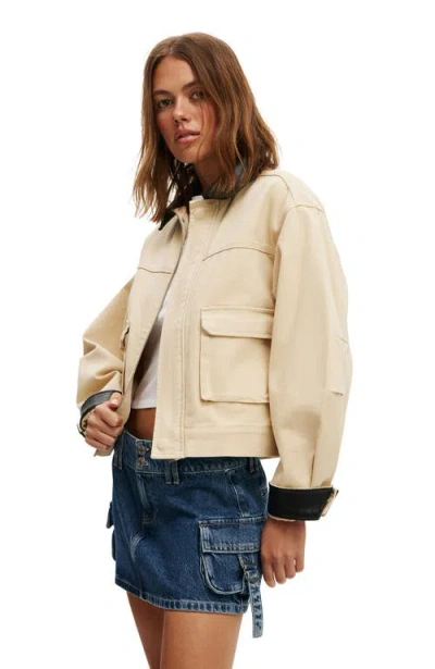COTTON ON CARGO DENIM MINI SKIRT 