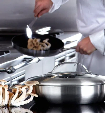 Scanpan Ctx 12.75 Inch Nonstick Chef's Pan, 5.25 Quart, Stainless Steel