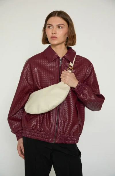 Hyer Goods Small Leather Convertible Hobo Crescent Ring Bag