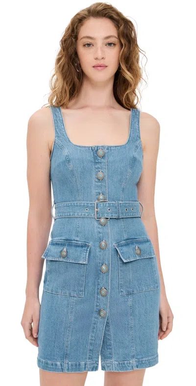 L Agence Button Front Tank Dress Olvera