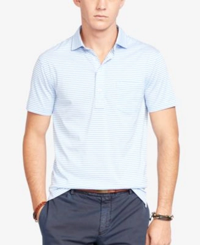 Polo Ralph Lauren Striped Cotton Jersey Regular Fit Polo Shirt In Blue/white