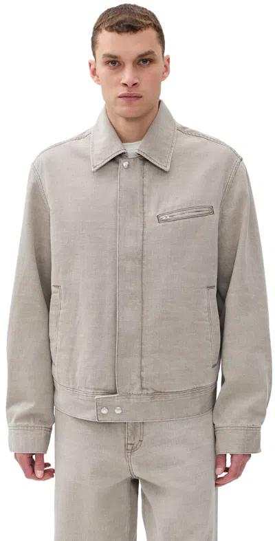 Our Legacy Collared Zipper Pocket Side Pockets Jacket In Gray