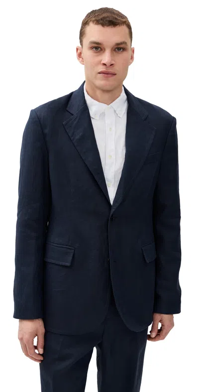 Alex Mill Grant Blazer In Linen Navy