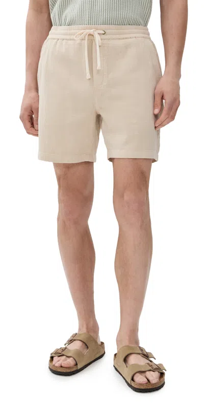 Marine Layer Saturday Stretch Selvage Shorts 6 Sand