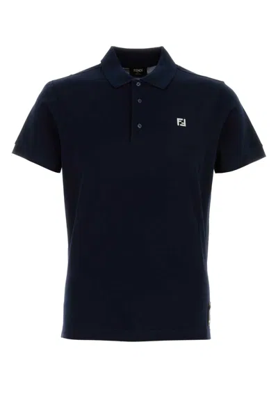 Fendi Dark Blue Piquet Polo Shirt