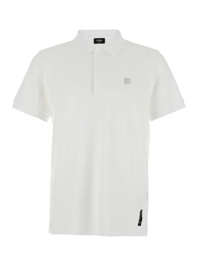 Fendi Ff Polo Shirt In Neutral