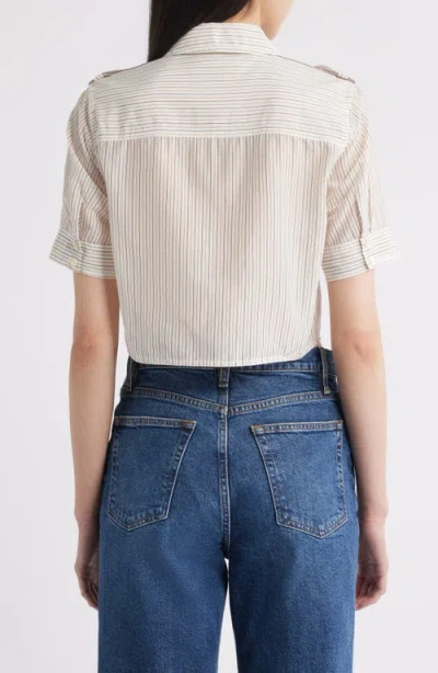 Frame The Stripe Cotton & Silk Utility Shirt