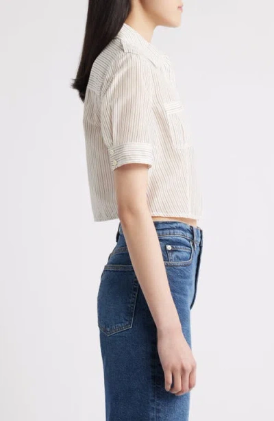 Frame The Stripe Cotton & Silk Utility Shirt