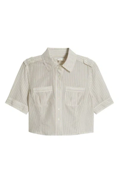 Frame The Stripe Cotton & Silk Utility Shirt