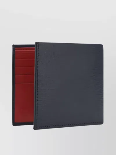 Ferragamo Textured Bi-fold Wallet With Clean Lines
