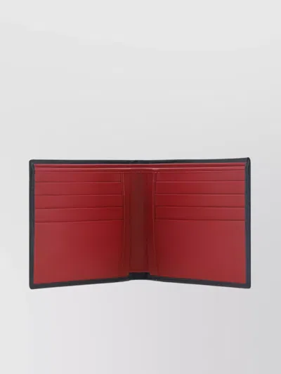 Ferragamo Textured Bi-fold Wallet With Clean Lines