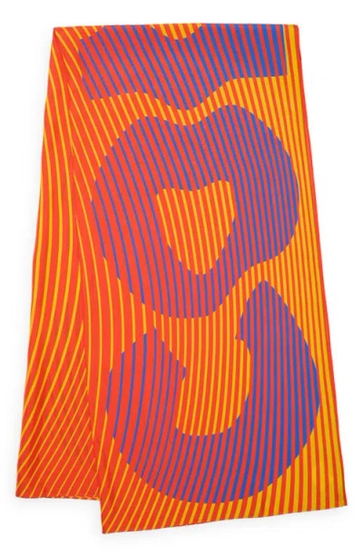 Lack Of Color Color Print Long Scarf
