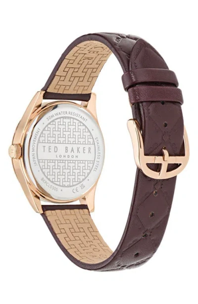 Ted Baker Coolly Leather Strap Watch, 34mm