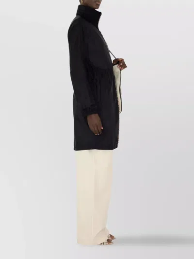 Burberry Drawstring Waist High Collar Parka