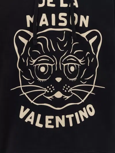 Valentino Garavani Sweatshirt With Le Chat De La Maison Patch In Black