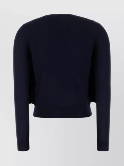 Loewe Midnight Wool Cropped Layered Cardigan