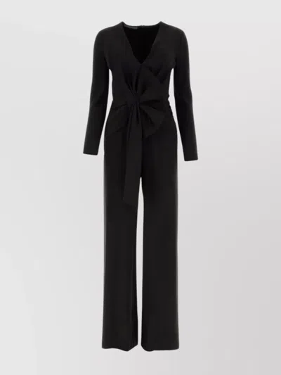 Alberta Ferretti Alberta Ferreti Black Acetate Blend Jumpsuit