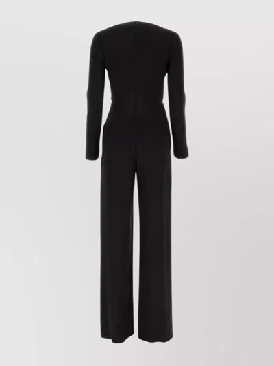 Alberta Ferretti Alberta Ferreti Black Acetate Blend Jumpsuit
