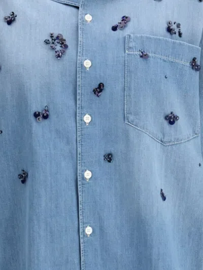 Fabiana Filippi Short Sleeve Denim Shirt