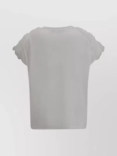Fabiana Filippi T-shirt With Tulle Appliqués