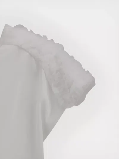 Fabiana Filippi T-shirt With Tulle Appliqués