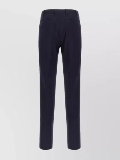Pal Zileri Wool Trousers With Back Pockets And Belt Loops