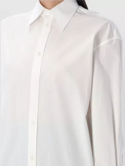 Saint Laurent White Classic Cotton Shirt In Animal Print