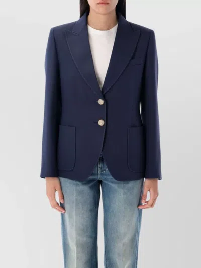 Valentino Single Breast Wool Silk Blazer