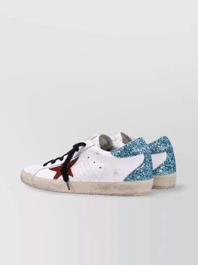 Golden Goose Round Toe Sneakers With Glitter Heel