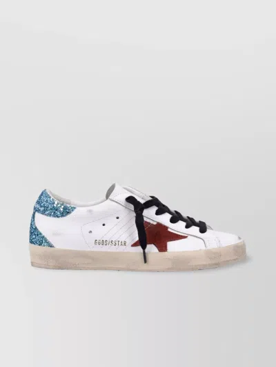 Golden Goose Round Toe Sneakers With Glitter Heel