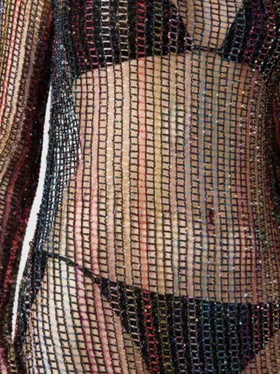 Missoni Handcrafted Knit Midi Dress With Long Sleeves