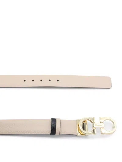Ferragamo Adjustable Reversible Belts Gold-tone Buckle