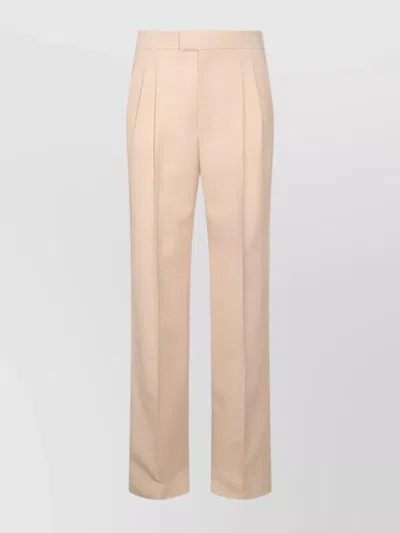 Valentino Tailored Trousers With Belt Loops And Cuffed Hem