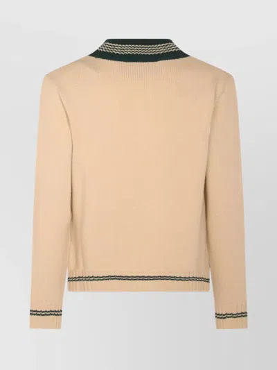 Valentino Garavani Butter-coloured Sweater With Le Chien De La Maison