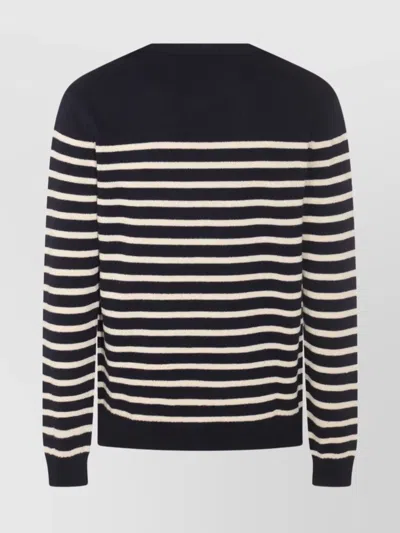 Valentino Garavani Crewneck Sweater With Bold Jacquard Motif In Black