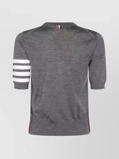 Thom Browne 4 Bar Stripes Fine-knit T-shirt