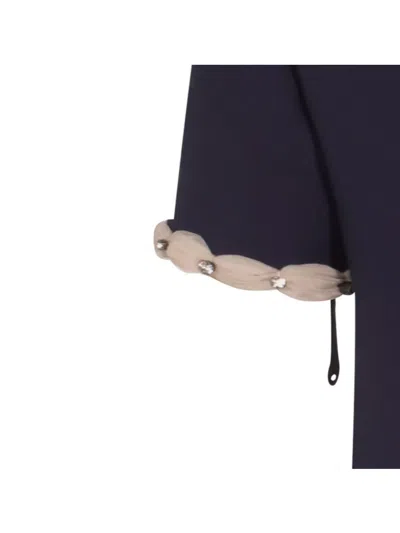 Valentino Knee Length Dress Short Sleeves In Blue