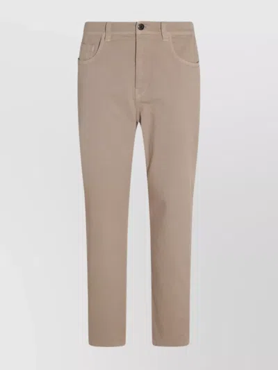 Brunello Cucinelli Straight Trousers With Front And Back Pockets