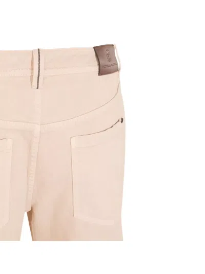 Brunello Cucinelli Straight Trousers With Front And Back Pockets