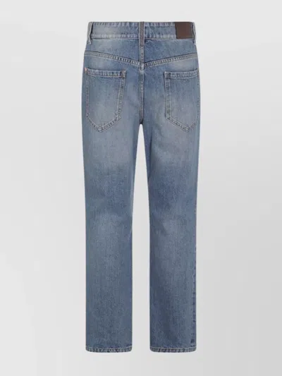 Brunello Cucinelli Straight Leg Trousers With Belt Loops