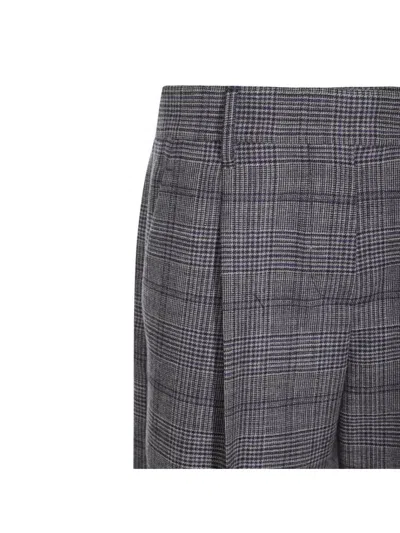 Brunello Cucinelli Front Pleated Wide Leg Trousers With Belt Loops