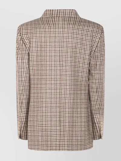 Brunello Cucinelli Tailored Checked Double-breasted Jacket