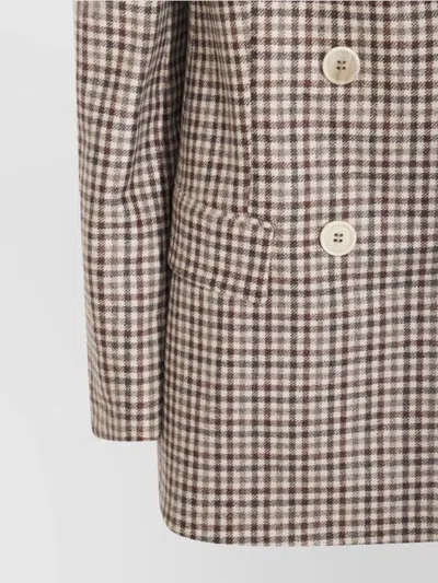 Brunello Cucinelli Tailored Checked Double-breasted Jacket