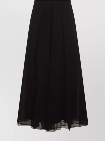 Brunello Cucinelli High Waist Pleated Skirt With Sheer Overlay