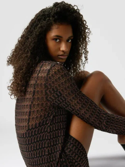 Missoni Lace Motif Viscose Crewneck Mini-dress