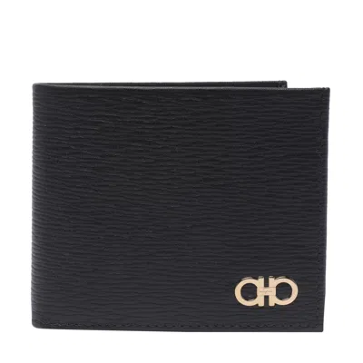 Ferragamo Men Revival Gancini Wallet In Black
